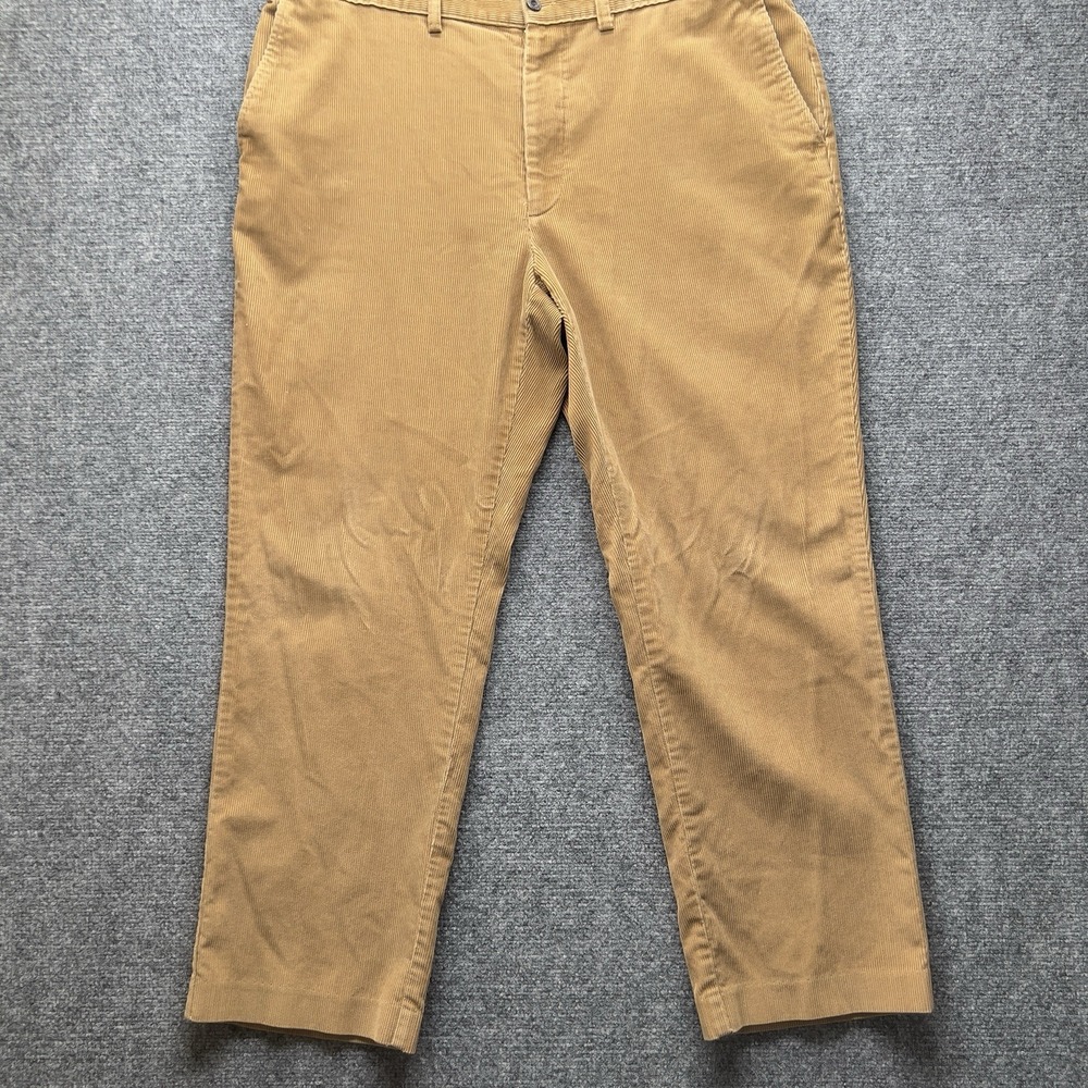 Orvis Corduroy Pants Men Brown Tan Casual Straight Leg Soft Cotton
